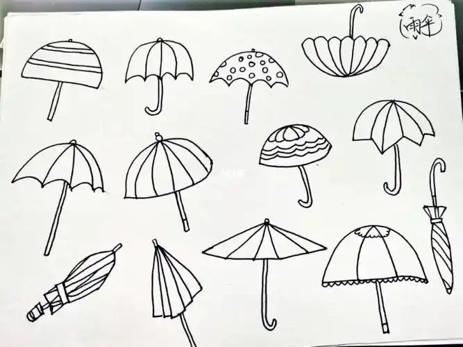 装饰雨伞画画简笔画