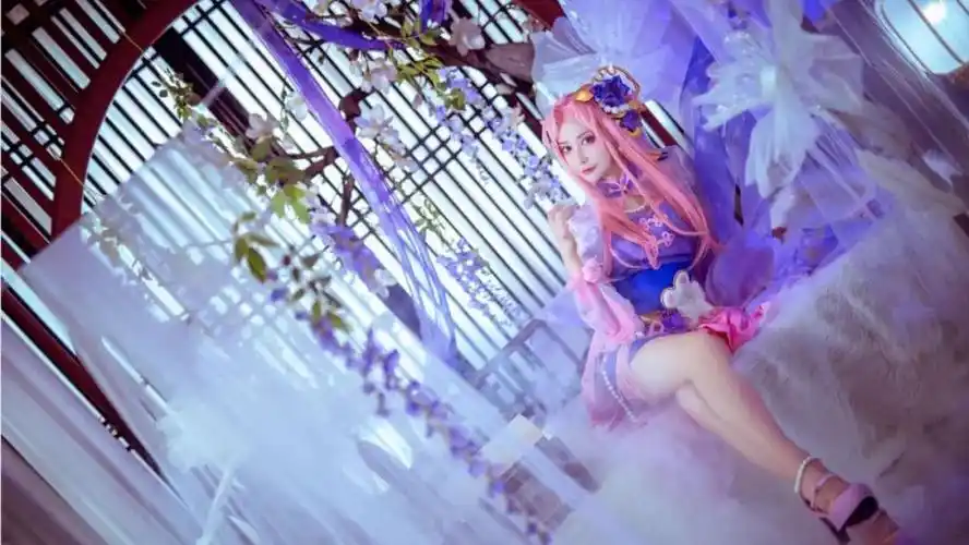 cos王者荣耀王昭君乞巧织情cos正片糖糖