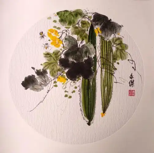 我的小菜园也丰收(永杰国画小品欣赏)