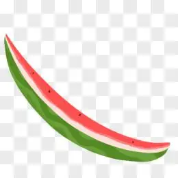手绘夏天西瓜皮免抠素材