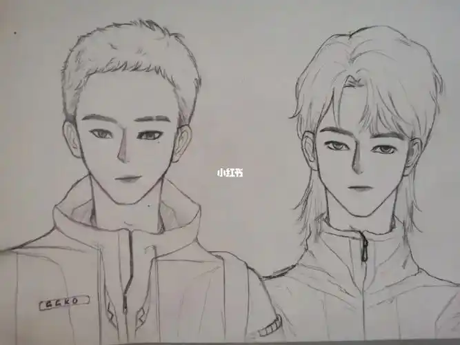 好爱寸头和狼尾 莫名喜欢画臭脸#绘画 #帅哥