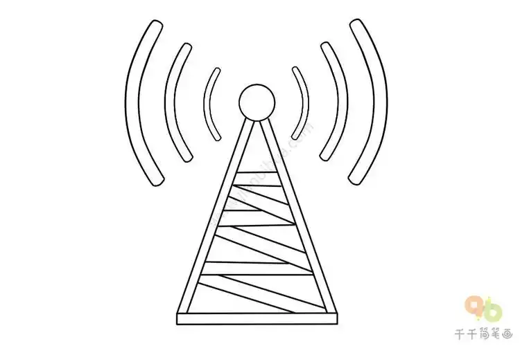 信号塔简笔画
