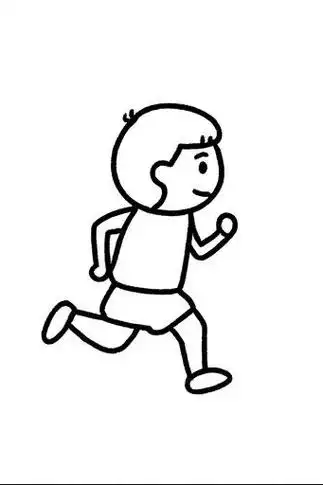 🏃正在跑步的人简笔画💨