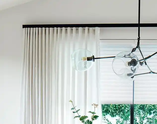 窗帘轨道滑轮滑轨顶墙装拉丝扁型双层导轨窗帘直轨单双轨纯白单轨顶装