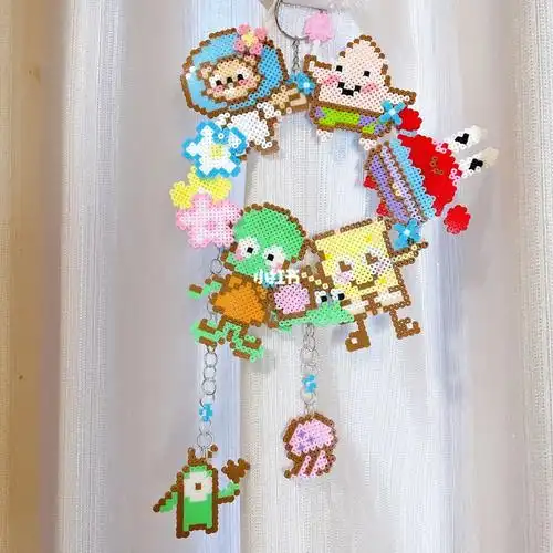 超级卡哇伊的一款～章鱼哥和小蜗没有匹配的色豆就用手头上最接近的