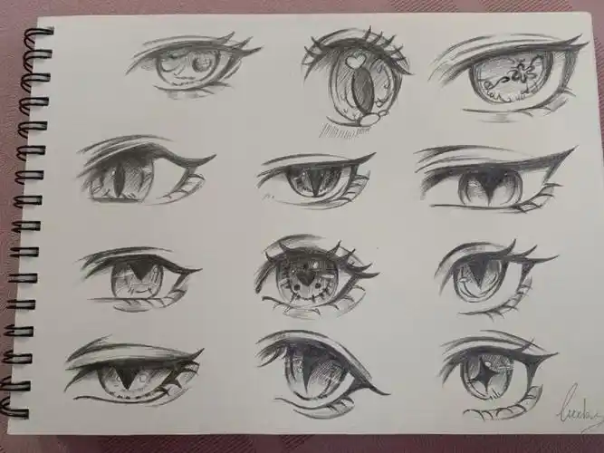 临摹的一些眼睛画法#动漫眼睛#动漫手绘#画画的日常