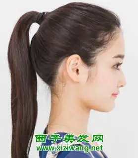 偏分直发怎么扎马尾好看_马尾辫发型_西子美发网