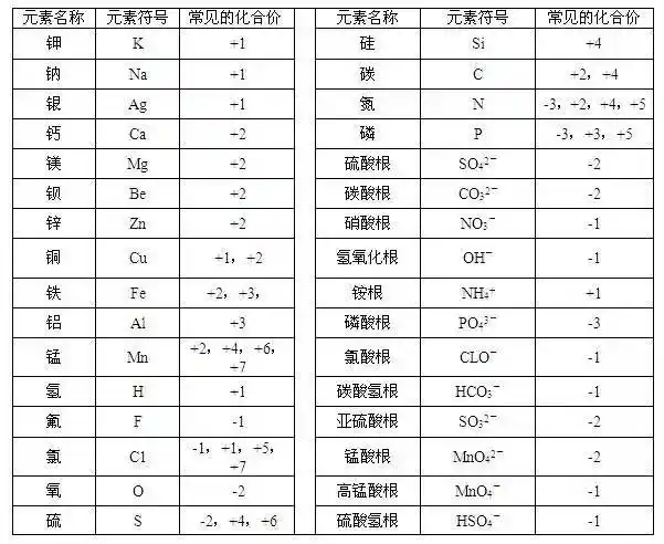 化学复习物质的多样性化合价与化学式