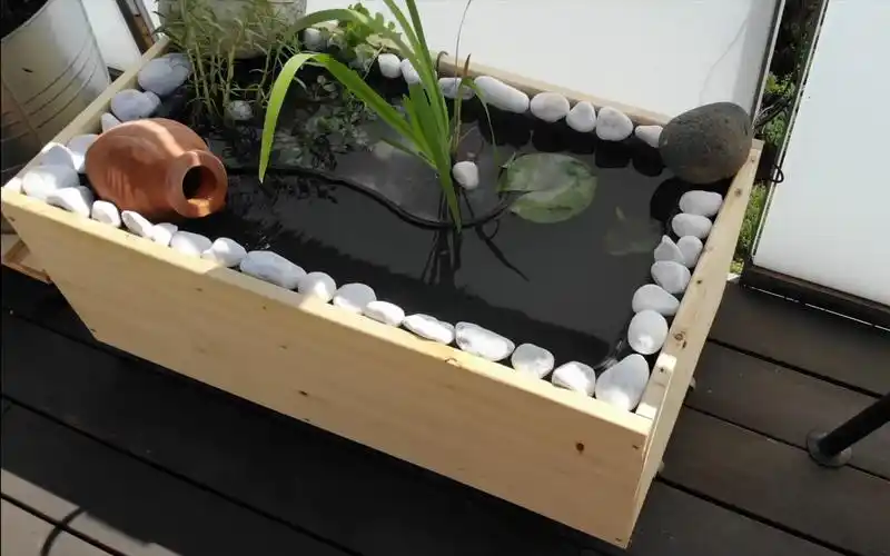 自制迷你鱼缸水池超简单diyminipond