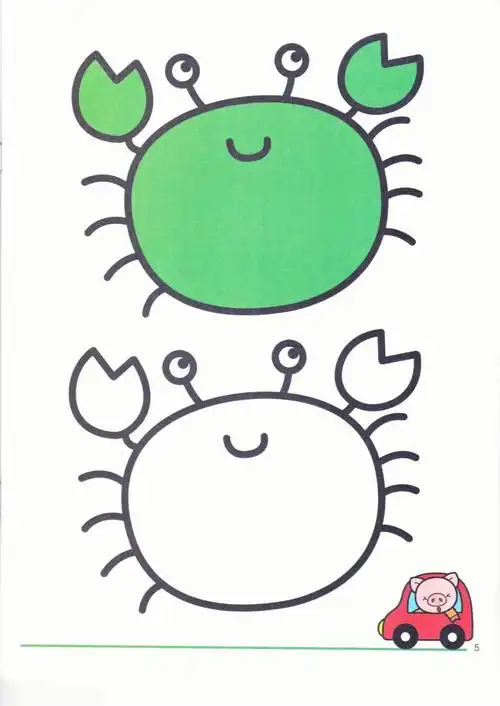 幼儿绘画涂色素材26岁宝宝涂色