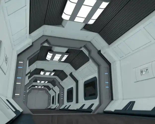 科幻太空飞船走廊7 maya3d模型