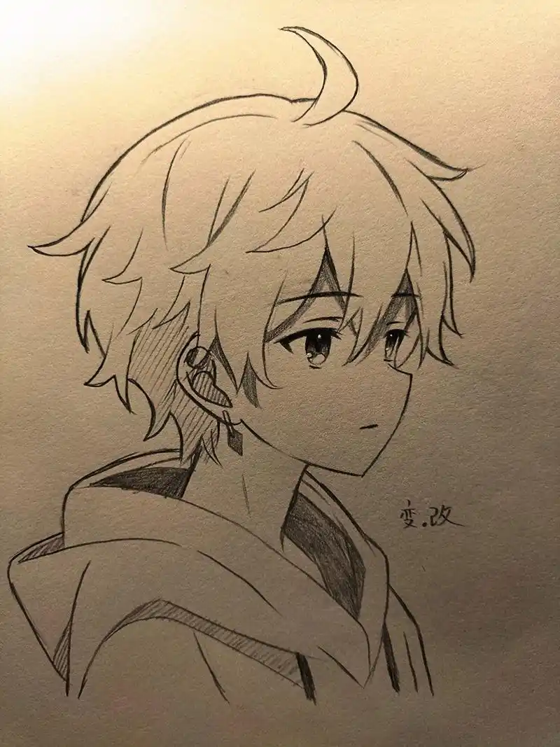 教你画微侧脸男生 "尊重各种声音但只成为自己"