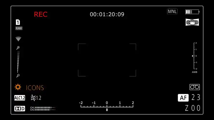 【4k】rec摄像机拍摄取景框03