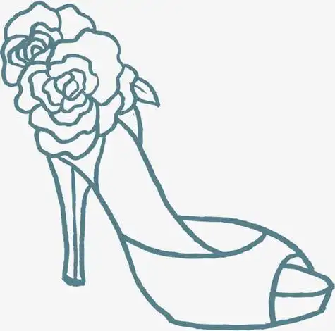 怎么画高跟鞋简笔画