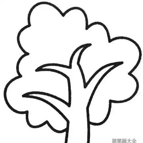 一棵大树简笔画图片