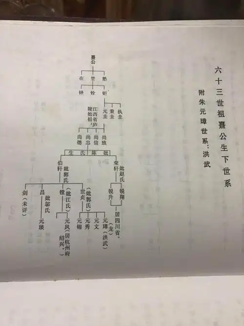 朱氏族谱好多支脉