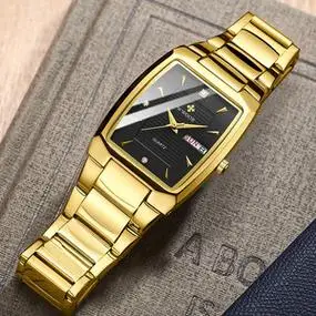 男士手表潮流时尚学生长方形防水大气男朋友腕表全自动石英表夏季