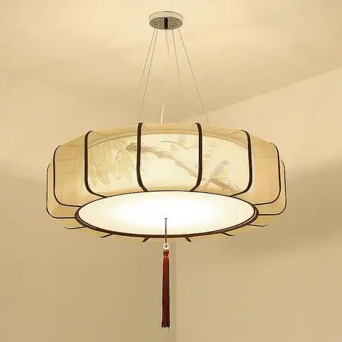 手绘美容院中式仿古国风吊灯禅意灯具