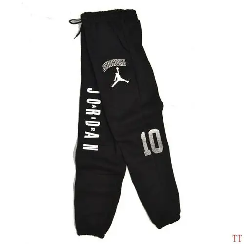 air jordan 2016新款 飞人乔丹10号男生加厚休闲运动长裤 黑色