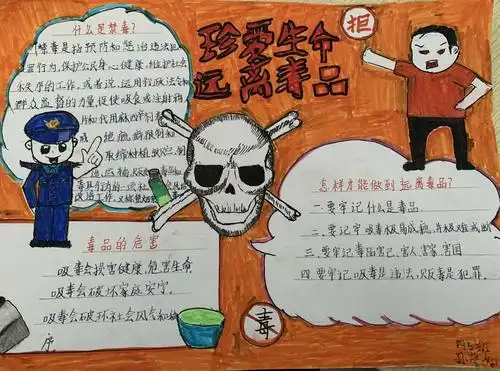 珍爱生命 远离毒品――记第九中学四年级手抄报比赛