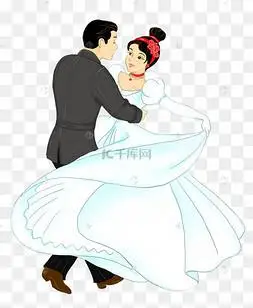 情人节情侣双人舞跳舞灰姑娘王子童话风可爱手绘q版卡通王子国王皇冠