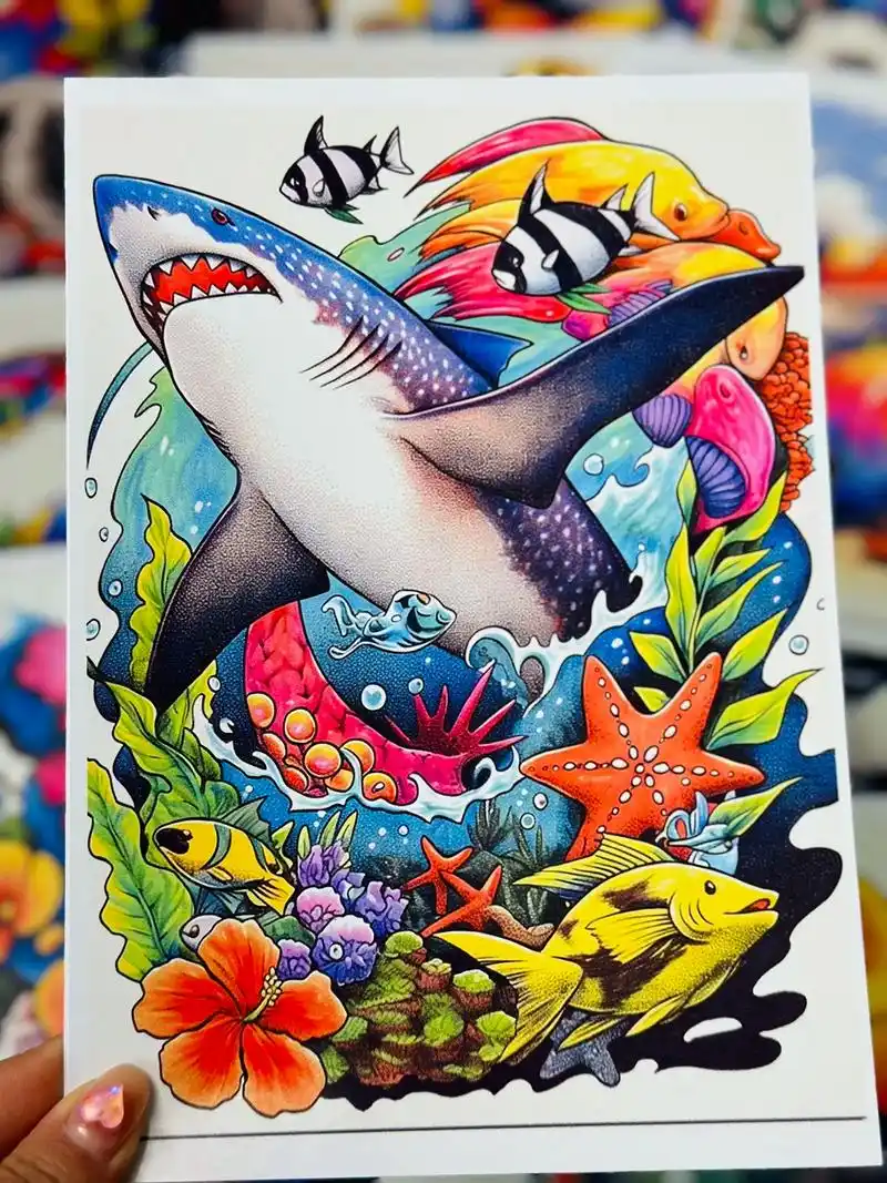 色彩绚丽的马克笔彩铅画动物,效果太炸裂了.30张绘画作品不重 - 抖音