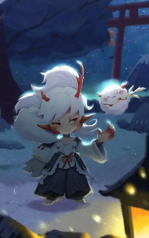 喃喵插画阴阳师茨木童子同人