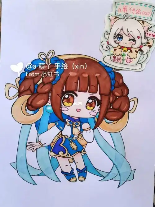 迷你世界月无双动漫可爱简笔画