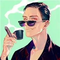 成熟大叔卡通头像图片抽烟的大叔还有纹身的