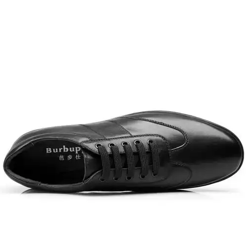 法国品牌burbupps芭步仕新款真皮商务休闲鞋男士系带舒适男鞋耐磨低帮