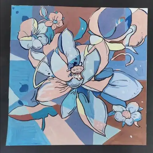 色彩结课作业采集与重构 结合两幅世界名画提取的色彩  这个是有借鉴