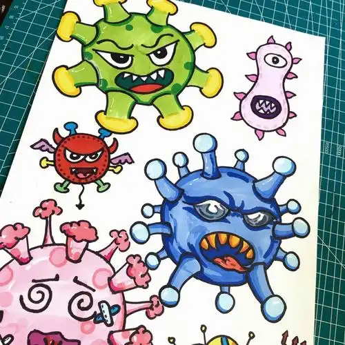 防疫插画病毒插画