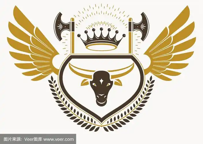 用鹰装饰的旧式纹章