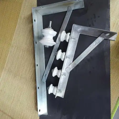 电力支架 三角铁 隔板三角支架 电线杆 外墙通电走线瓷瓶瓷壶支架