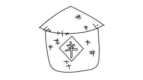 粮仓的卡通简笔画