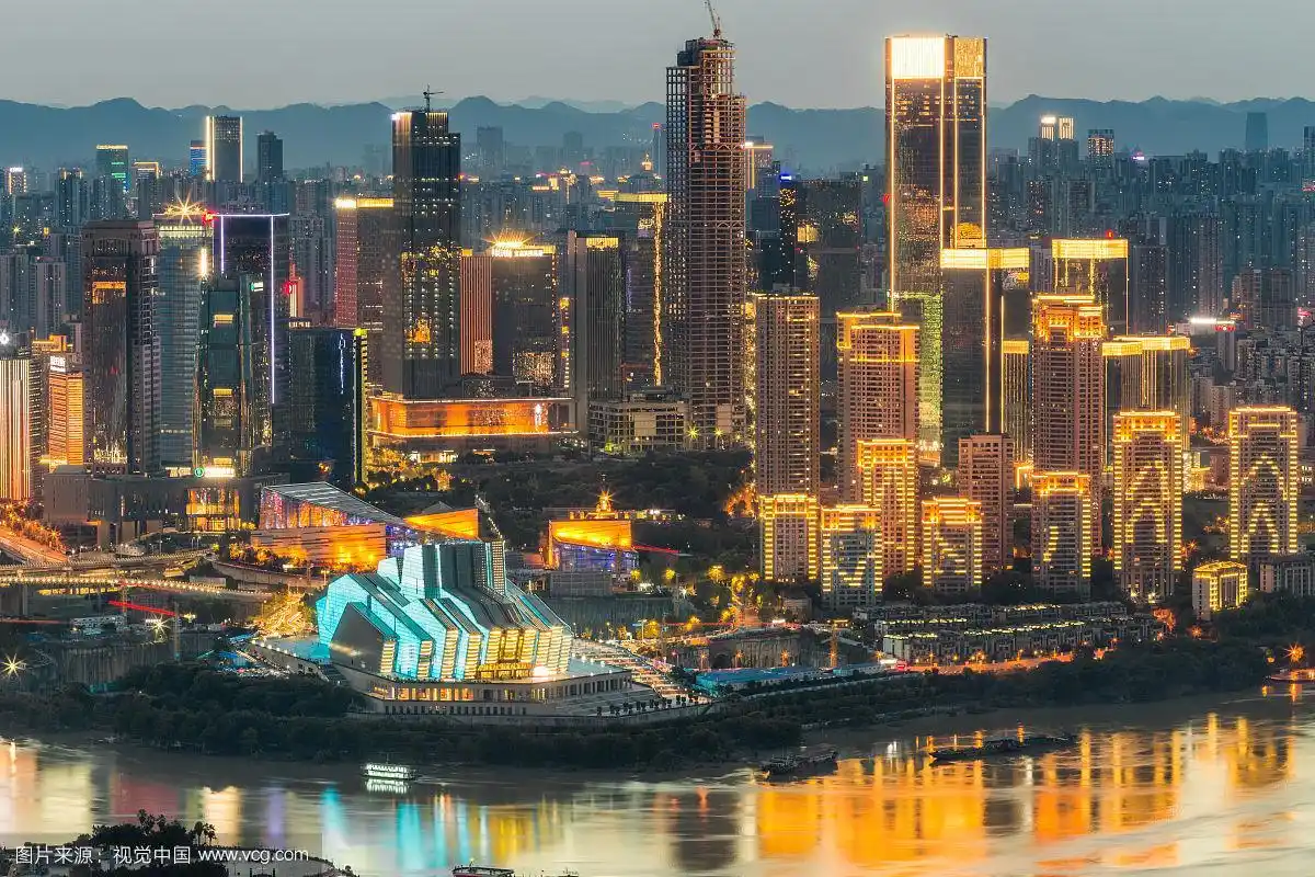重庆江北嘴中央商务区夜景