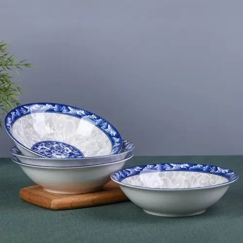 高档饭碗小吃中式简约江西青花瓷餐具家用瓷碗碗