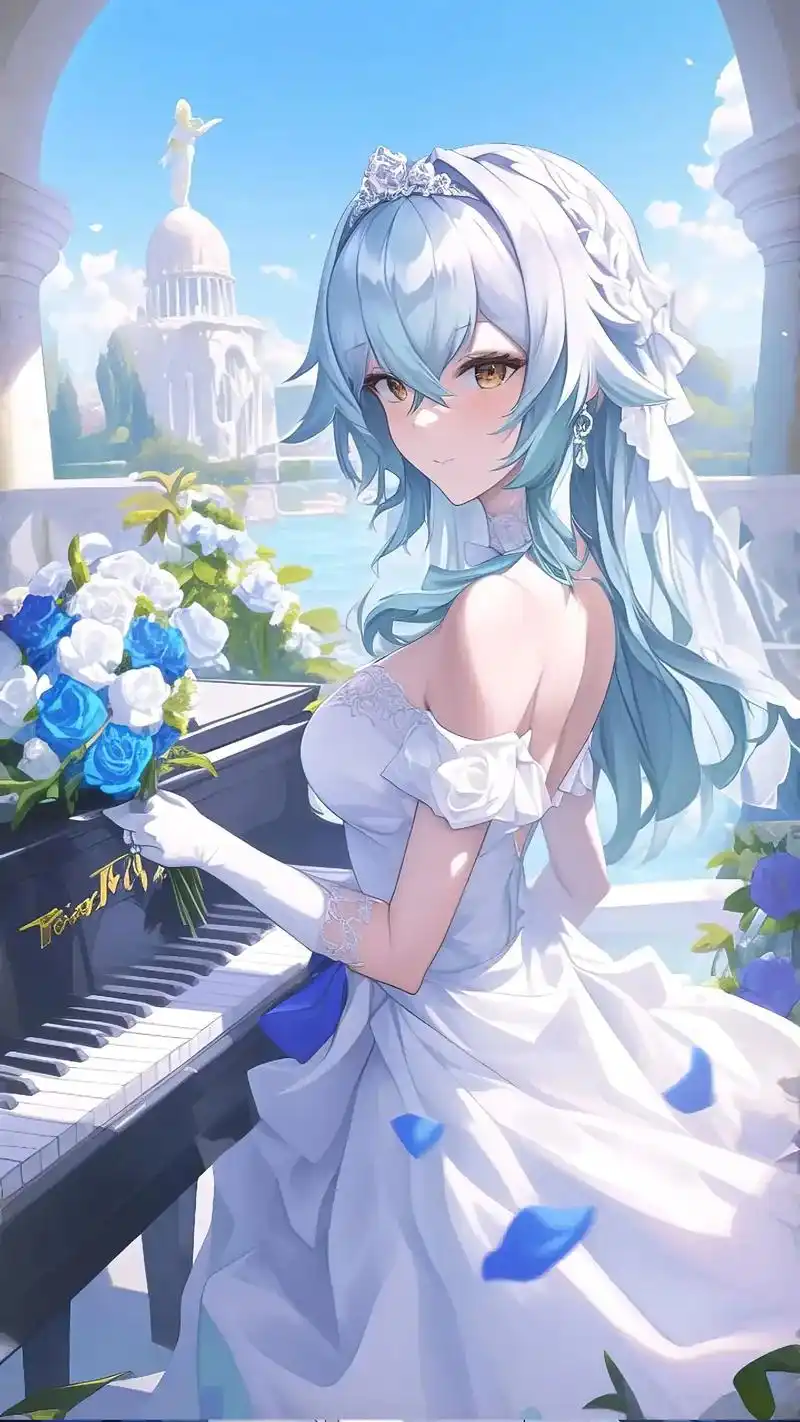 原神精美壁纸 78蓝色音符.#二次元 #美图分享 #动漫少女 - 抖音