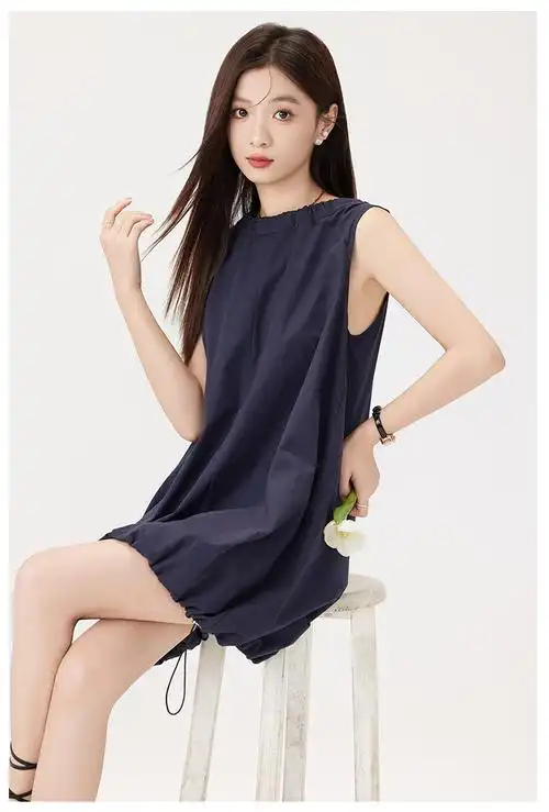 售价不低于105 实拍现货 抽绳蝴蝶结绑带花苞连衣裙 - 17网