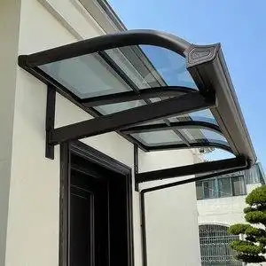 铝合金雨棚雨搭别墅阳台遮雨棚户外庭院遮阳棚门头耐力板防雨屋檐