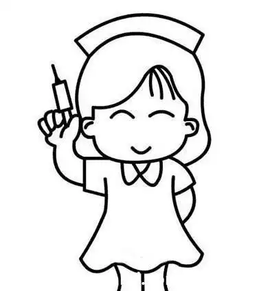 白衣天使护士简笔画图片