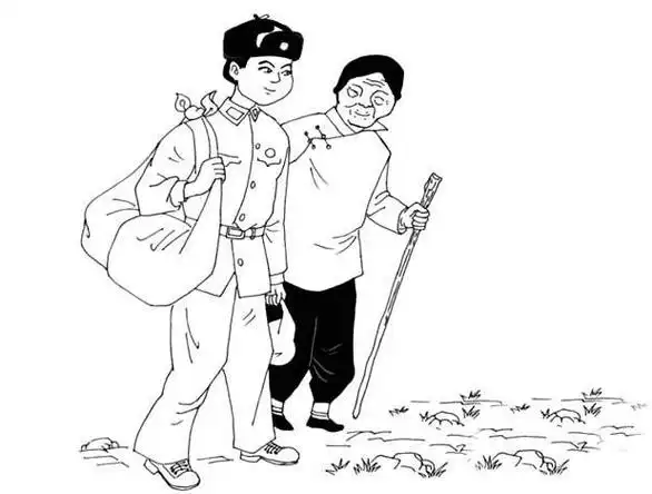 乐于助人帮忙简笔画