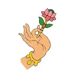 佛手png矢量轻捏莲花手势图片.zip