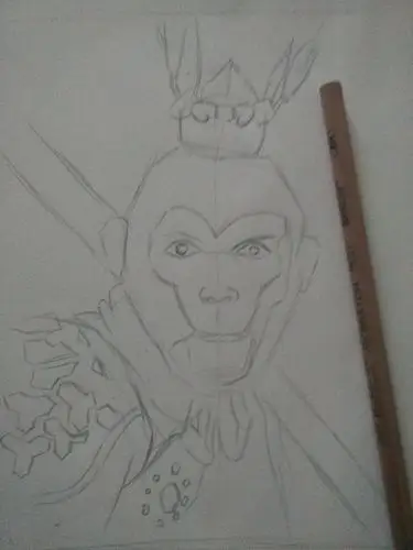 彩铅画教程一步一步学画六小龄童美猴王