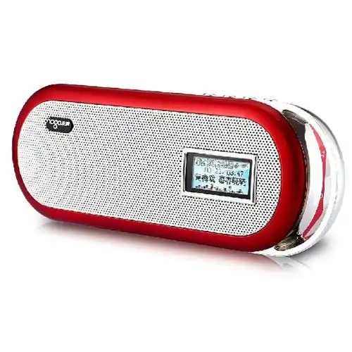 nogo 乐果 q9 便携插卡 数码迷你 小音响 中文显示屏(红色)