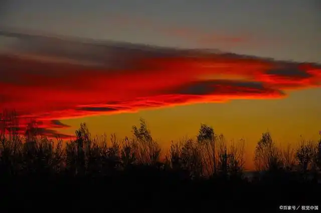 火烧云的美,美轮美奂,让人大饱眼福