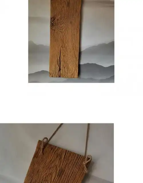 禅意挂件 老榆木风化木禅意简约壁饰创意玄关挂件老木挂匾民宿茶室