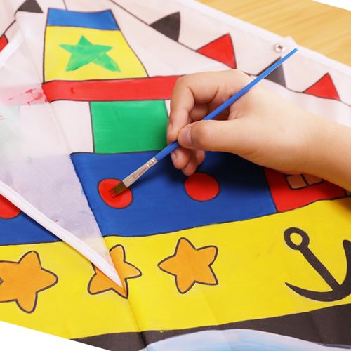 儿童手工风筝diy教学手绘绘画空白纸鸢活动创意风筝