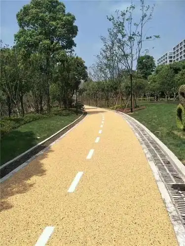 米黄 胶粘透水石 胶粘石 水洗石 彩色鹅卵石石子厂家