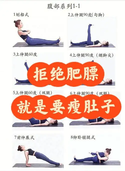 教科书级资料7828个瘦肚子腹部瑜伽方法